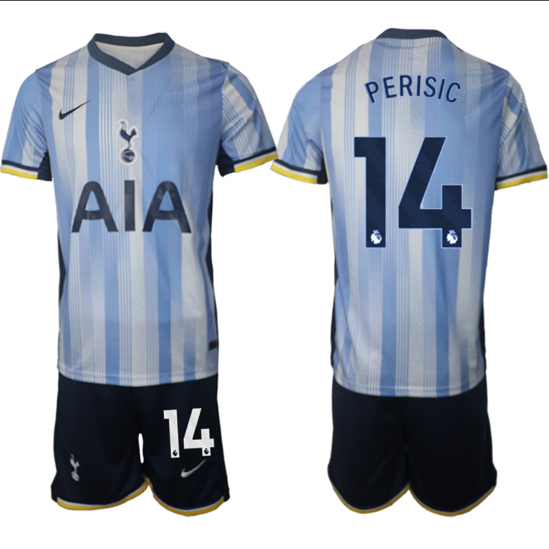 Men 2024-2025 Club Tottenham away Blue #14 Soccer Jersey->tottenham jersey->Soccer Club Jersey